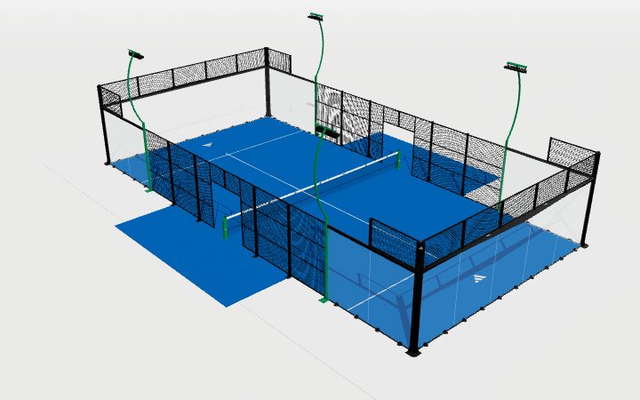 Technical Area (Auslaufzone) im 3D-Court-Designer