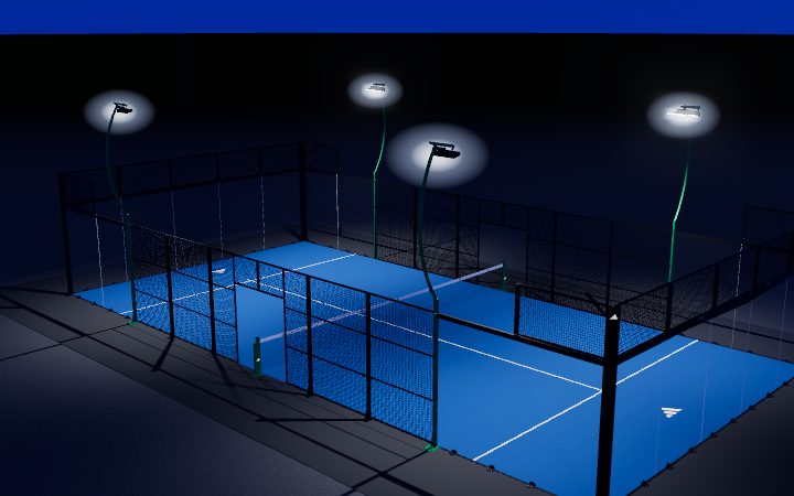 Beleuchtung – Ansicht aus dem 3D-Court-Designer