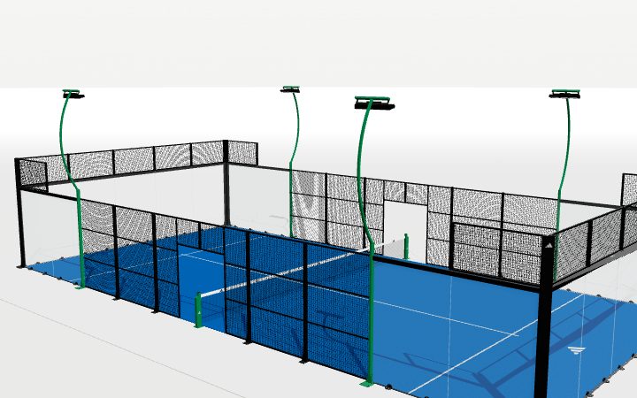 Struktur & Glas – Ansicht aus dem 3D-Court-Designer