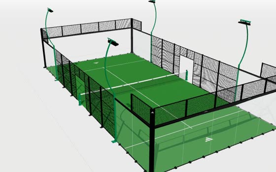 Kunstrasen-Pflege – Ansicht aus dem 3D-Court-Designer